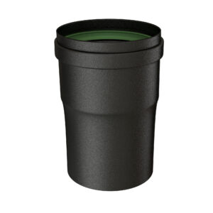 TUYAU 15CM NOIR MAT D.80 + JOINT VITON