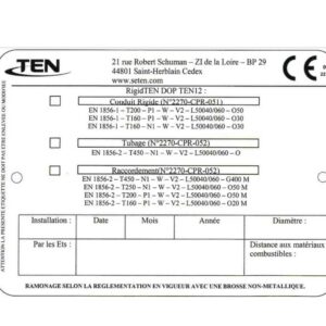 PLAQUE SIGNALETIQUE TEN LISS INOX
