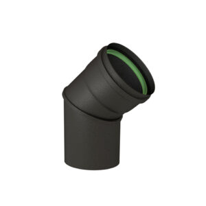 COUDE BR 45° NOIR MAT D.100 + JOINT VITON