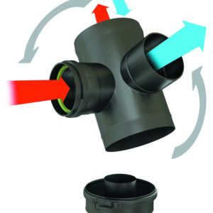 TE EQ BIOTEN + TAMPON INOX/EMAIL ø 80/125