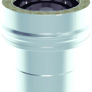 ADAPTATEUR CHAUDI?RE EXT?RIEUR ? 100/100 x0,4 mm DOUBLE PAROI INOX 316L/304 2R