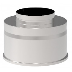 CHAPEAU FINITION HAUTE ? 125 x0,4 mm DOUBLE PAROI INOX 316L/304 2R