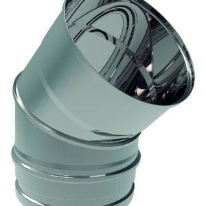 COUDE 45? ? 100 x0,4 mm SIMPLE PAROI INOX 304 2R