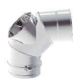 COUDE 87? INSPECTION ? 125 x0,4 mm DOUBLE PAROI INOX 316L/304 2R