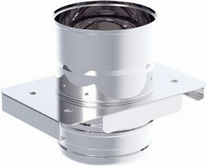 SUPPORT MURAL INTERM?DIAIRE ? 125 x0,4 mm DOUBLE PAROI INOX 316L/304 2R