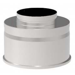 CHAPEAU FINITION HAUTE AVEC JOINT ? 100 x0,4 mm DOUBLE PAROI INOX 316L/304 2R