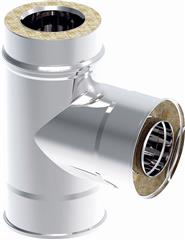 T? 90? ? 100x0,4 mm PIQUAGE M?LE ? 100 DOUBLE PAROI INOX 304/304 2R